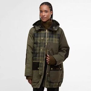 Women's Plaid Check Green Barbour® Shelley Showerproof Jacket